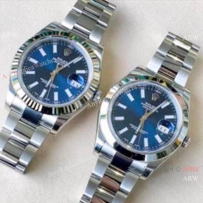 Rolex Datejust 41mm Bright Blue Dial Stainless Steel Watch 